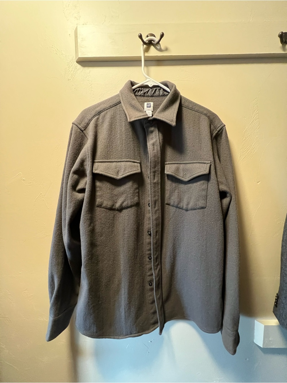 GAP Men's Gray Fleece Shirt Jacket